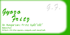 gyozo fritz business card